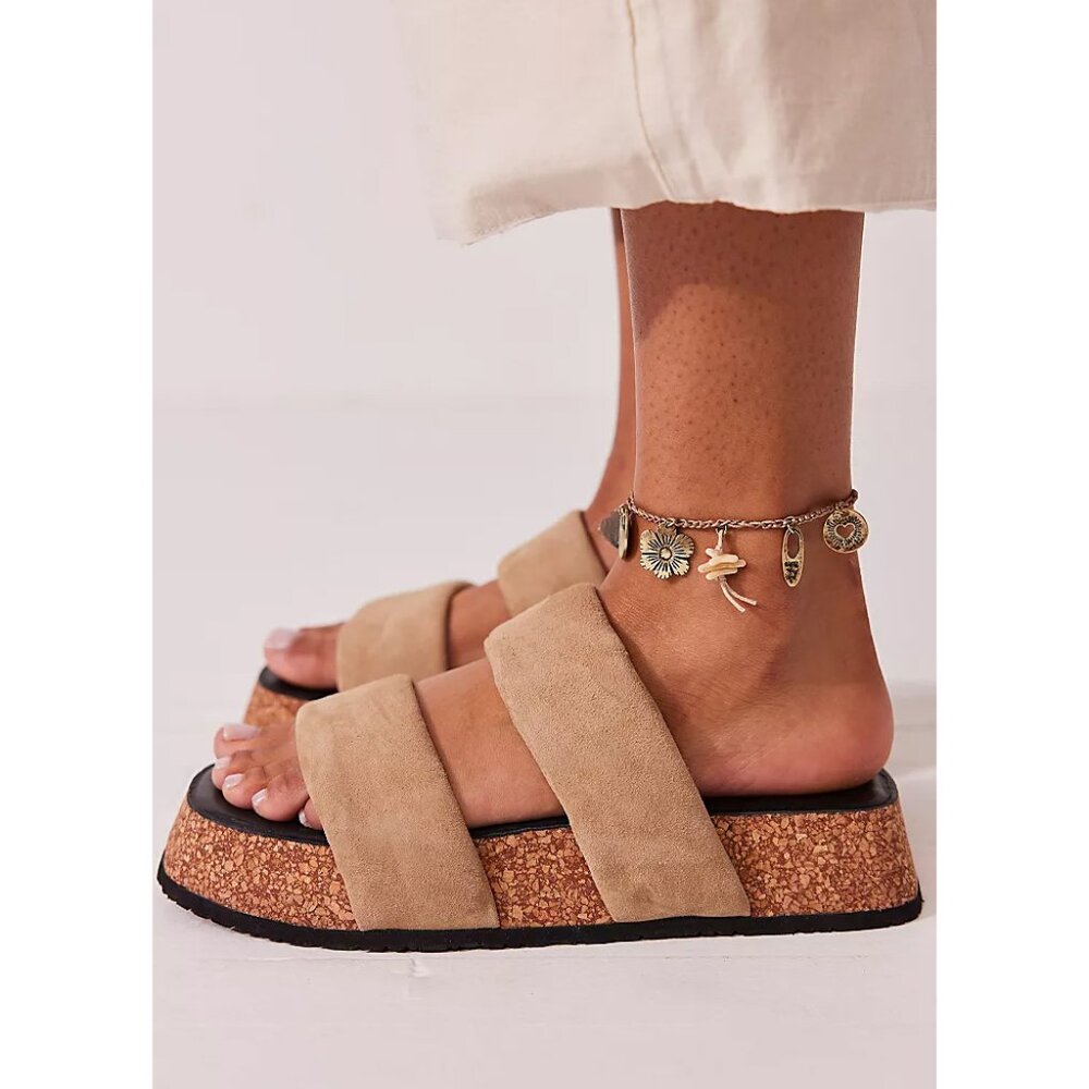 FREE PEOPLE Fairmount Flared Sandals / Pancake